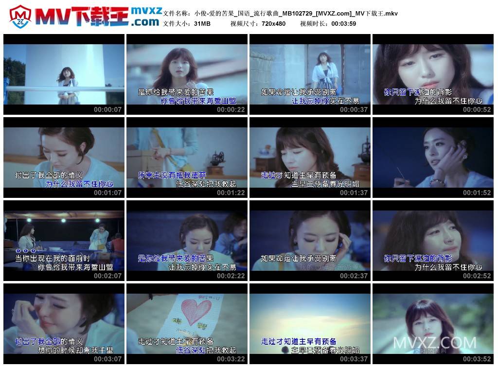 小俊-爱的苦果_国语_流行歌曲_MB102729